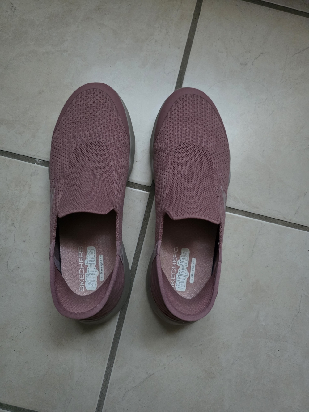 Skechers Women's Slip-On Sneakers in Dusty Rose